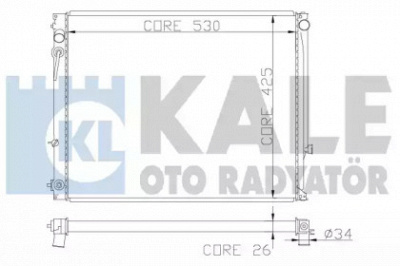 KALE OTO RADYATOR 363600 -  Радиатор, охлаждение двигателя